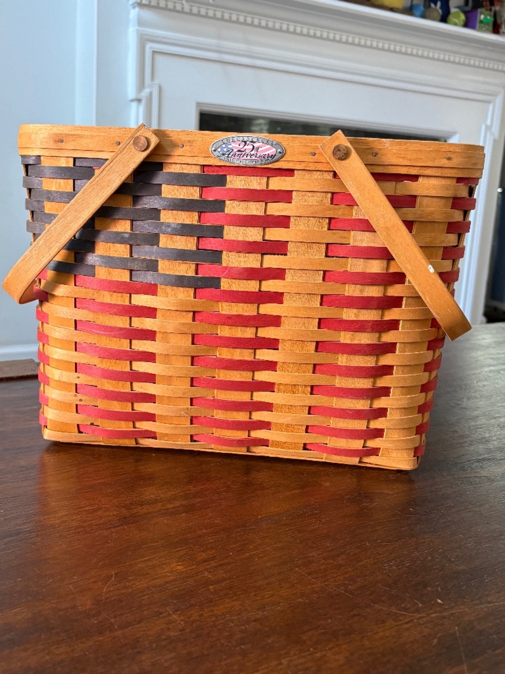 Vintage 1998 Longaberger 25th Anniversary American Flag Basket Combo Kit